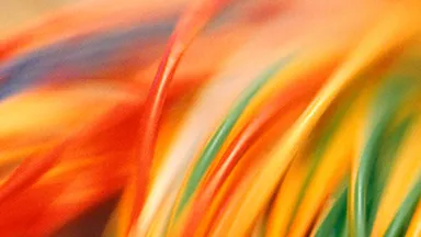 Orange and green artistic colorant flexible tubes